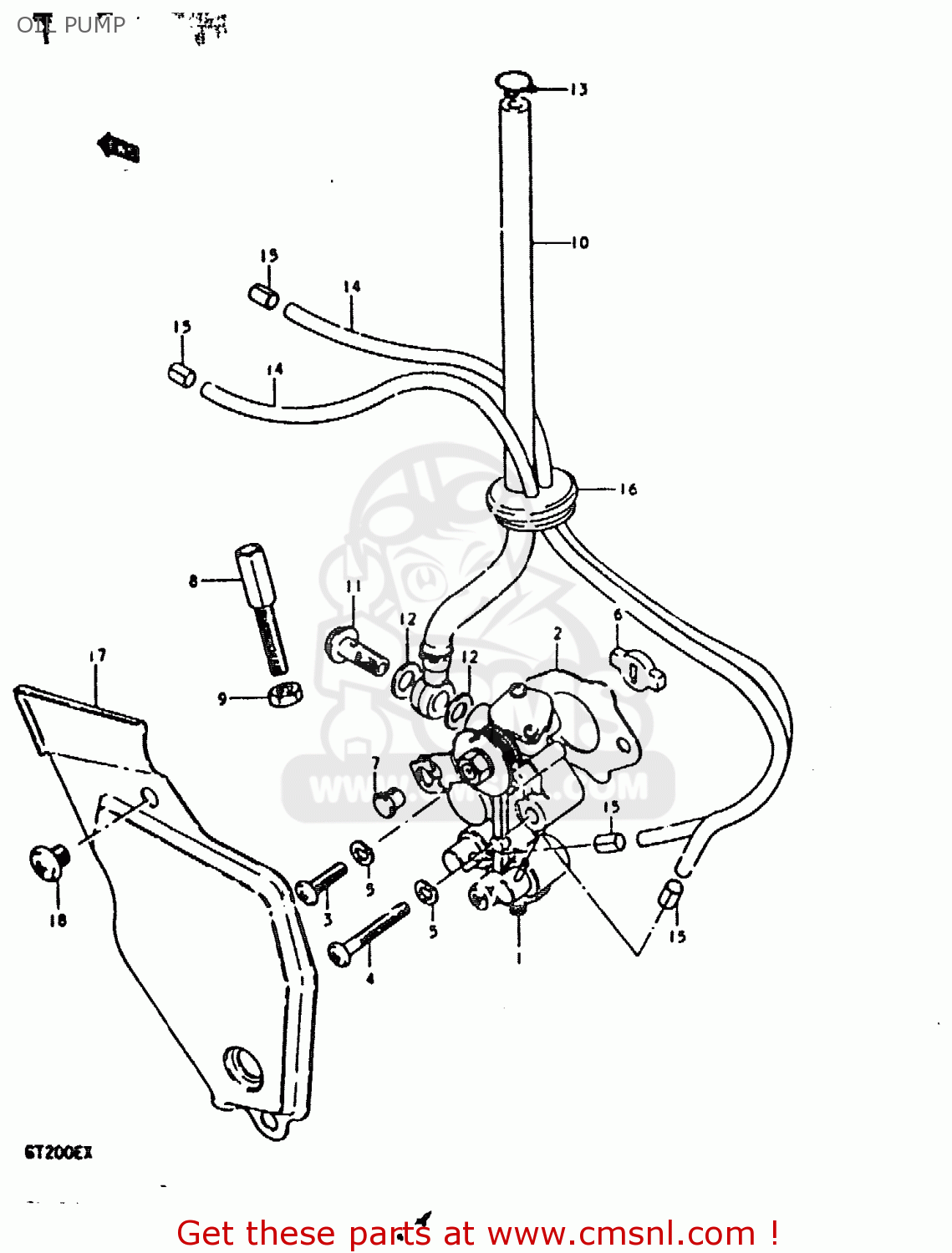 OIL PUMP GT200 1981 (X) (E01 E02 E06 E07 E09 E13 E21 E22 E24)