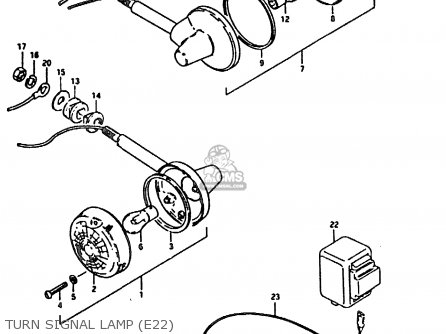 TURN SIGNAL LAMP (E22) - GT200 1981 (X) (E01 E02 E06 E07 E09 E13 E21 E22 E24)