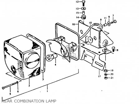 REAR COMBINATION LAMP - GT200 1981 (X) (E01 E02 E06 E07 E09 E13 E21 E22 E24)