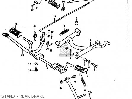 STAND - REAR BRAKE - GT200 1981 (X) (E01 E02 E06 E07 E09 E13 E21 E22 E24)
