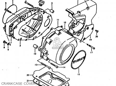 CRANKCASE COVER - GT200 1981 (X) (E01 E02 E06 E07 E09 E13 E21 E22 E24)