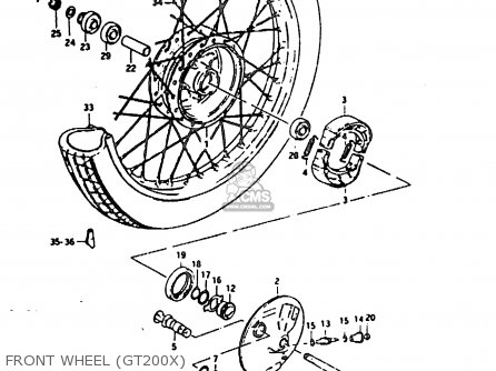 FRONT WHEEL (GT200X) - GT200 1981 (X) (E01 E02 E06 E07 E09 E13 E21 E22 E24)
