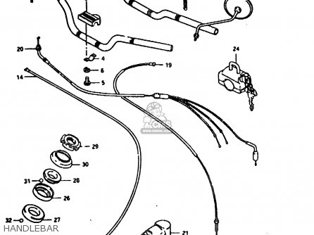 HANDLEBAR - GT200 1981 (X) (E01 E02 E06 E07 E09 E13 E21 E22 E24)