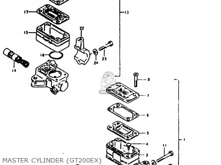 MASTER CYLINDER (GT200EX) - GT200 1981 (X) (E01 E02 E06 E07 E09 E13 E21 E22 E24)