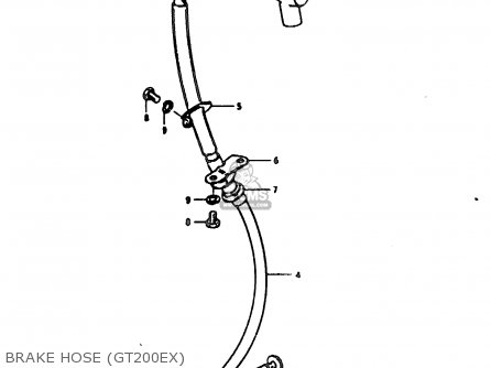 BRAKE HOSE (GT200EX) - GT200 1981 (X) (E01 E02 E06 E07 E09 E13 E21 E22 E24)