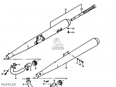 MUFFLER - GT200 1981 (X) (E01 E02 E06 E07 E09 E13 E21 E22 E24)
