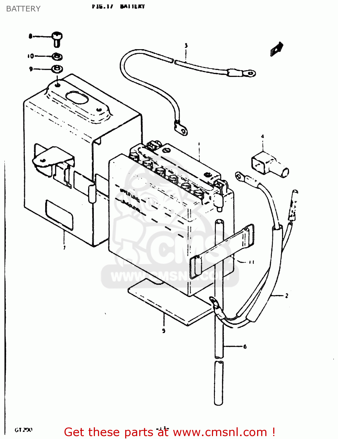 BATTERY GT200E 1979 (N) GENERAL EXPORT (E01)