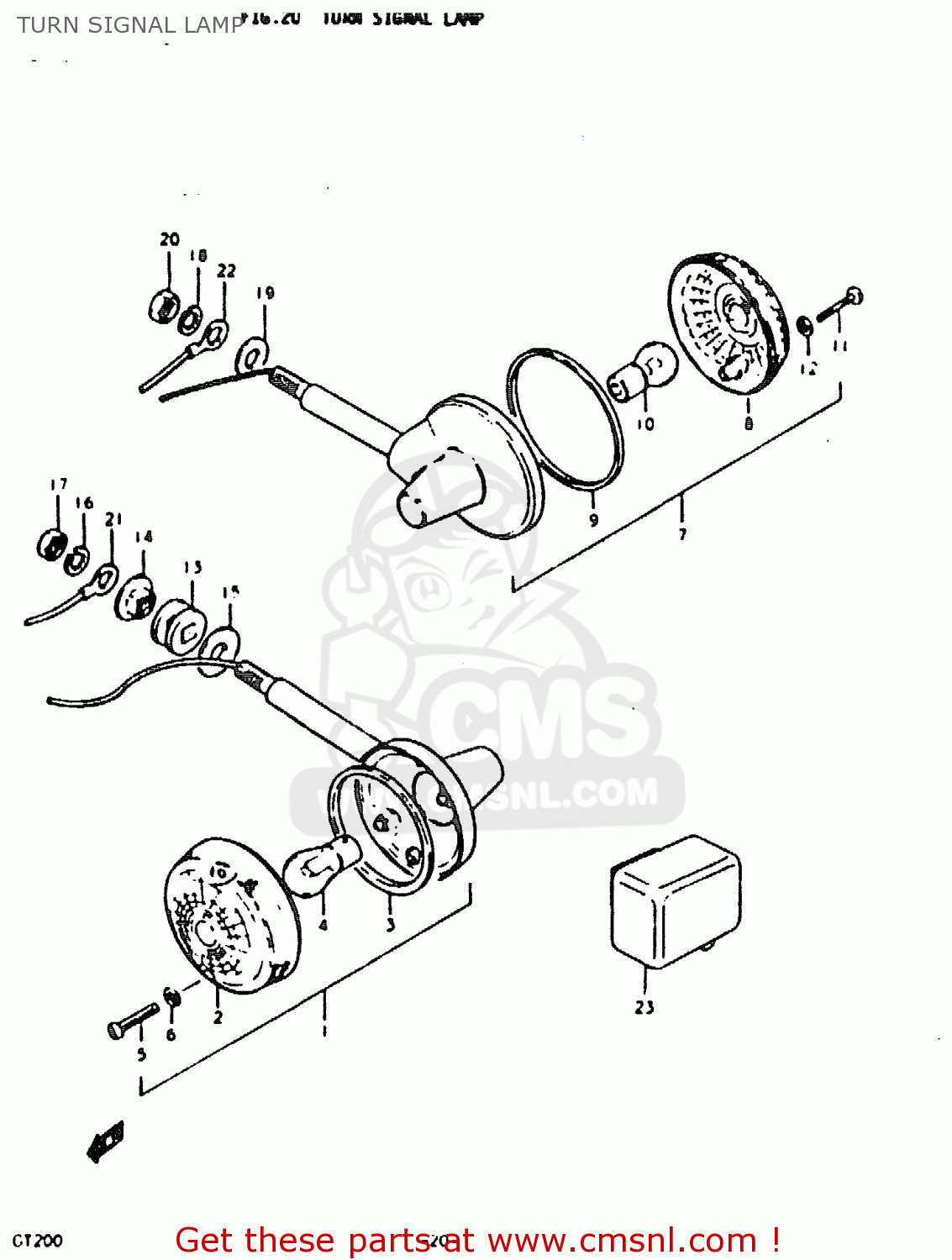 TURN SIGNAL LAMP GT200E 1979 (N) GENERAL EXPORT (E01)