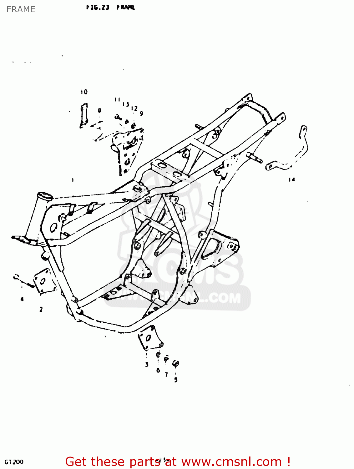 FRAME GT200E 1979 (N) GENERAL EXPORT (E01)