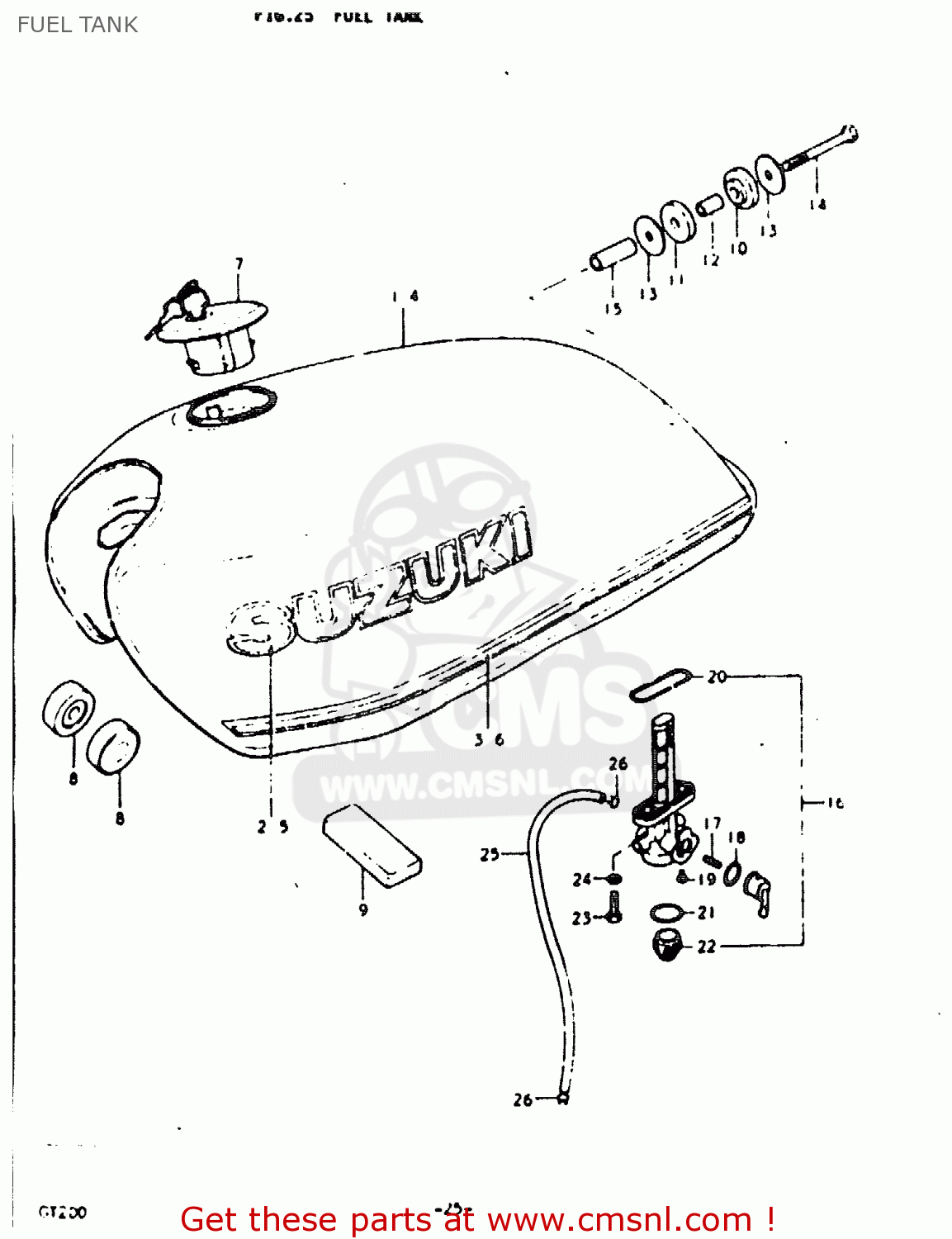 FUEL TANK GT200E 1979 (N) GENERAL EXPORT (E01)