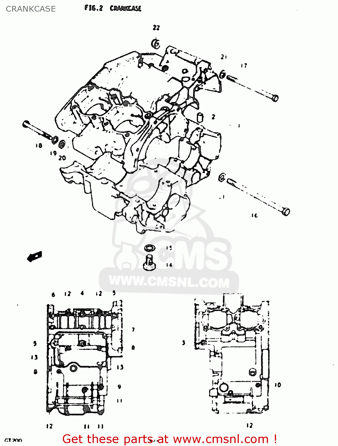 CRANKCASE GT200E 1979 (N) GENERAL EXPORT (E01)