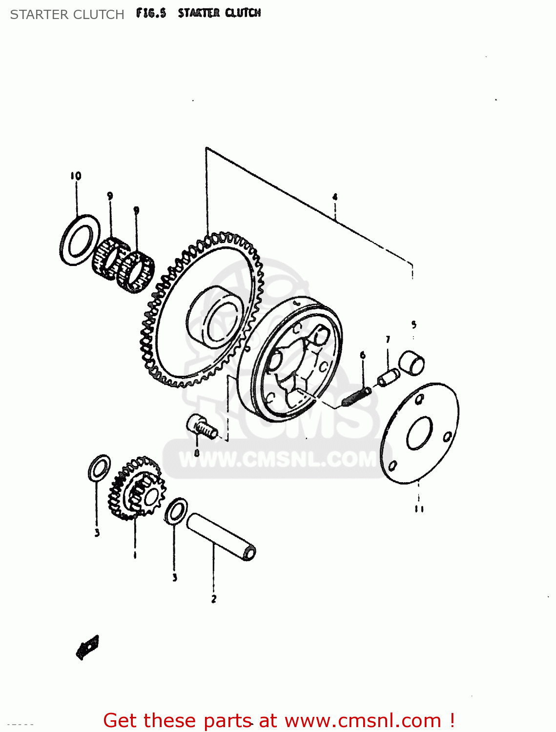 STARTER CLUTCH GT200E 1979 (N) GENERAL EXPORT (E01)