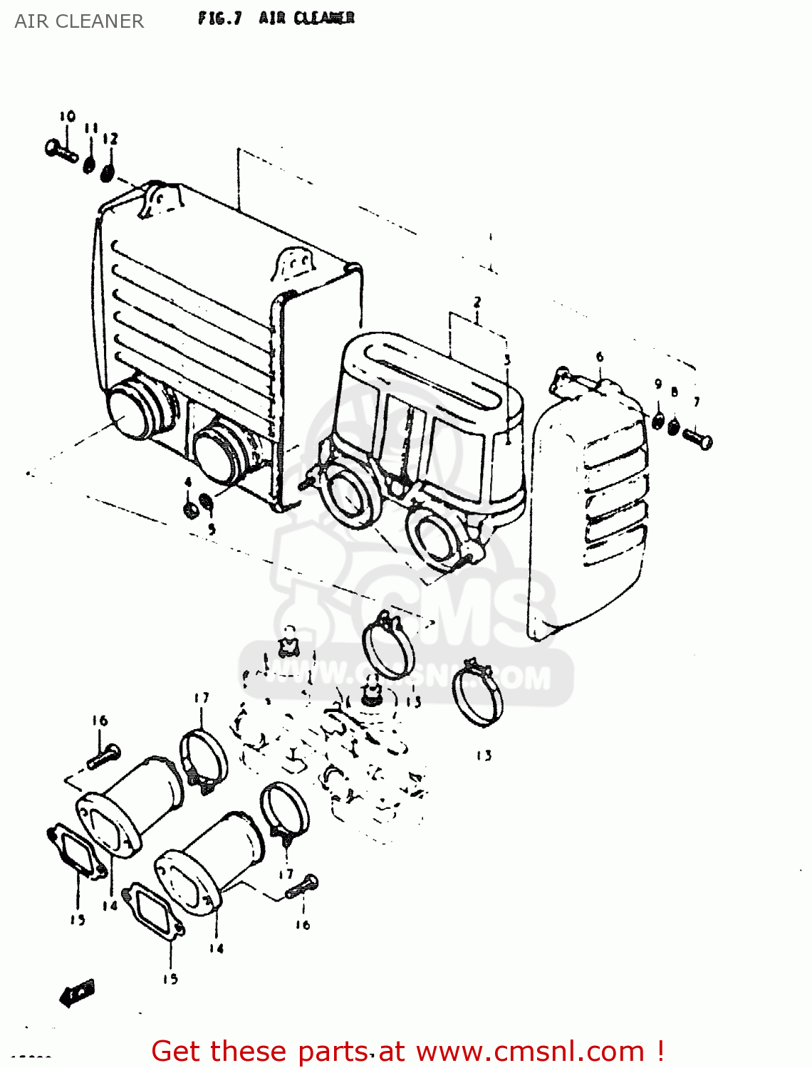 AIR CLEANER GT200E 1979 (N) GENERAL EXPORT (E01)