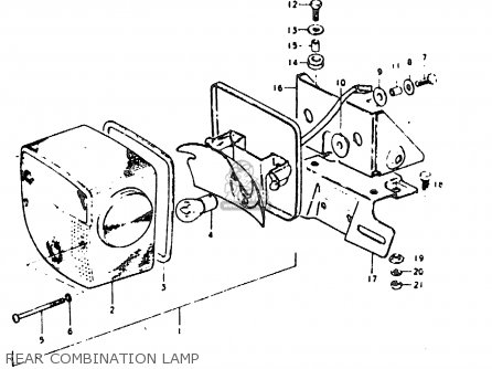 REAR COMBINATION LAMP - GT200E 1979 (N) GENERAL EXPORT (E01)