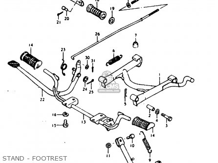 STAND - FOOTREST - GT200E 1979 (N) GENERAL EXPORT (E01)