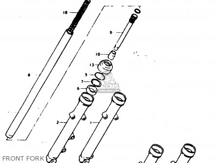 FRONT FORK - GT200E 1979 (N) GENERAL EXPORT (E01)
