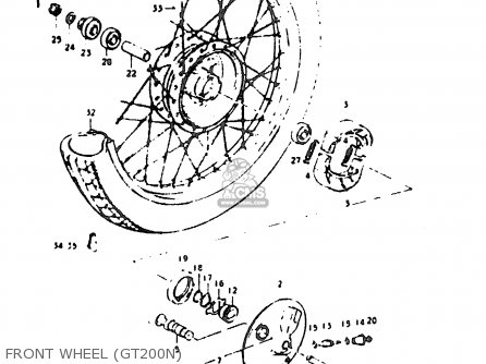 FRONT WHEEL (GT200N) - GT200E 1979 (N) GENERAL EXPORT (E01)
