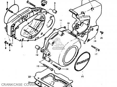 CRANKCASE COVER - GT200E 1979 (N) GENERAL EXPORT (E01)