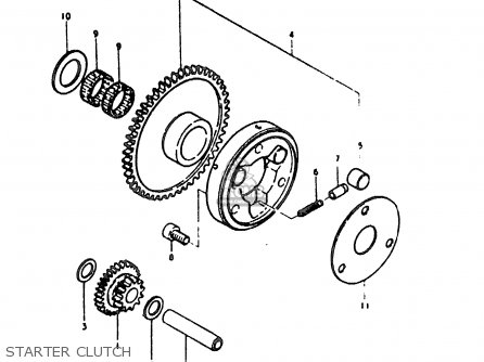 STARTER CLUTCH - GT200E 1979 (N) GENERAL EXPORT (E01)