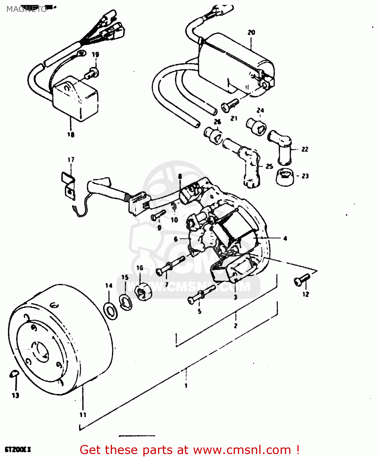 MAGNETO GT200E 1981 (X) (E01 E02 E06 E07 E09 E13 E21 E22 E24)