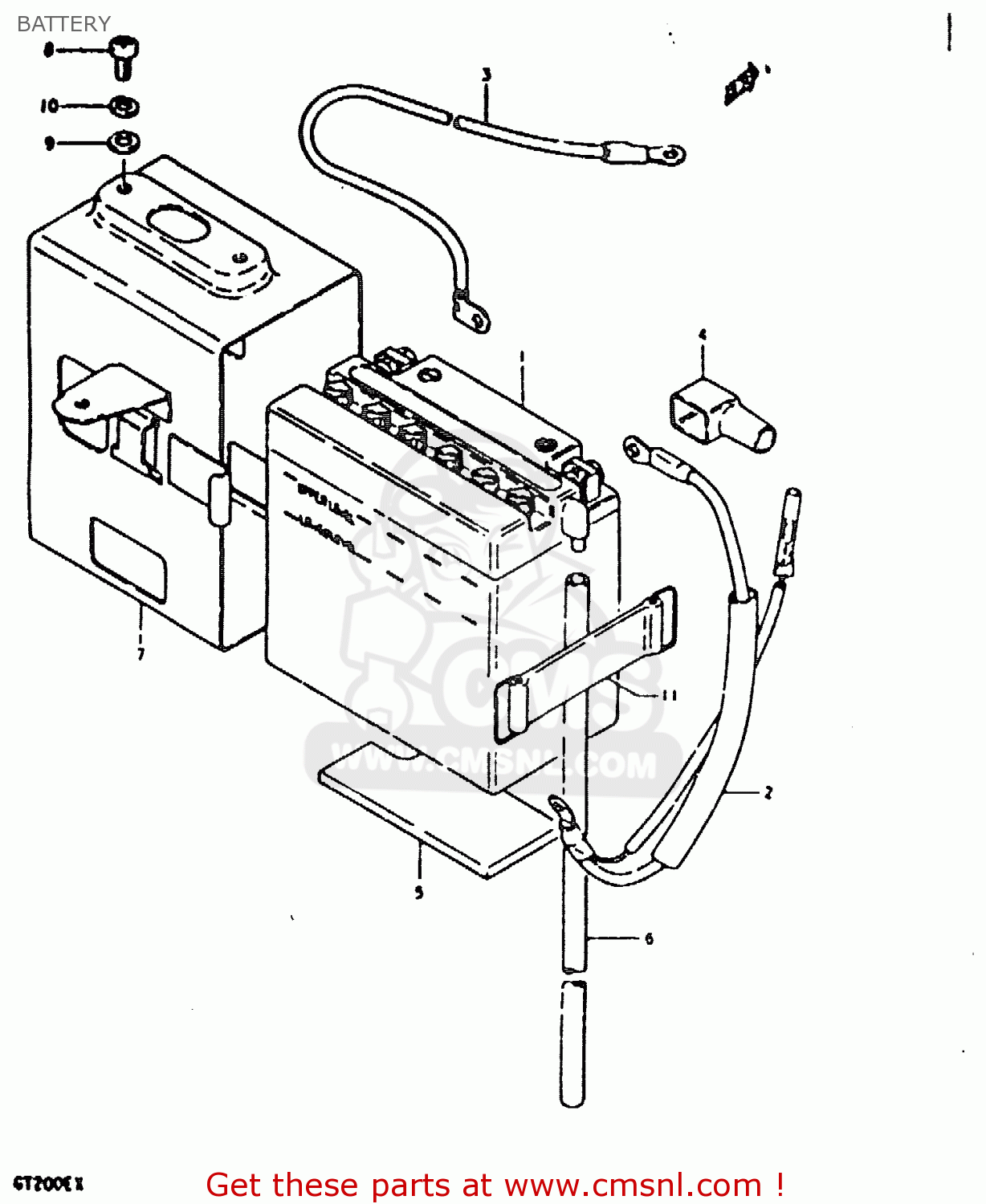 BATTERY GT200E 1981 (X) (E01 E02 E06 E07 E09 E13 E21 E22 E24)