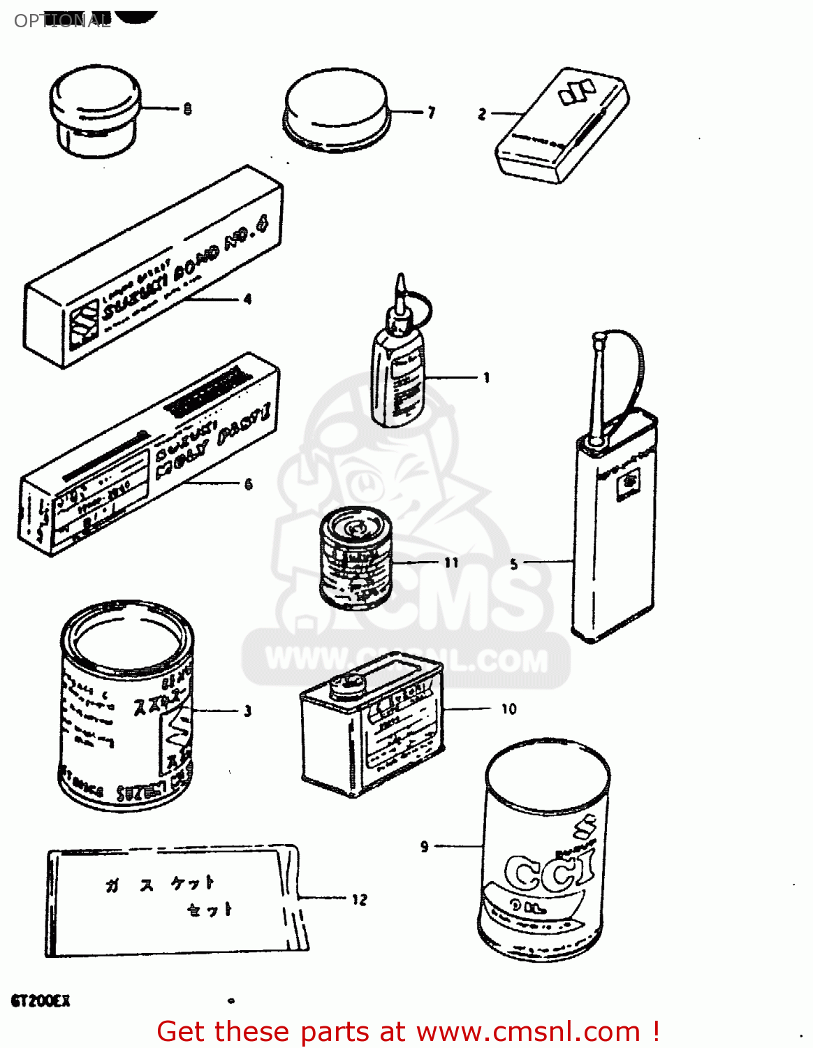 OPTIONAL GT200E 1981 (X) (E01 E02 E06 E07 E09 E13 E21 E22 E24)