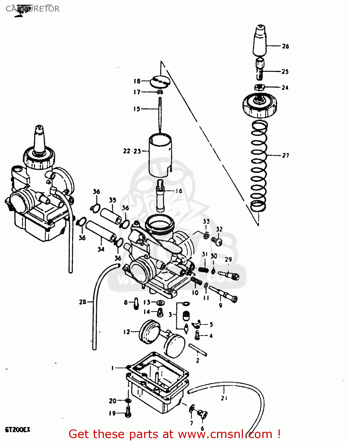 CARBURETOR GT200E 1981 (X) (E01 E02 E06 E07 E09 E13 E21 E22 E24)