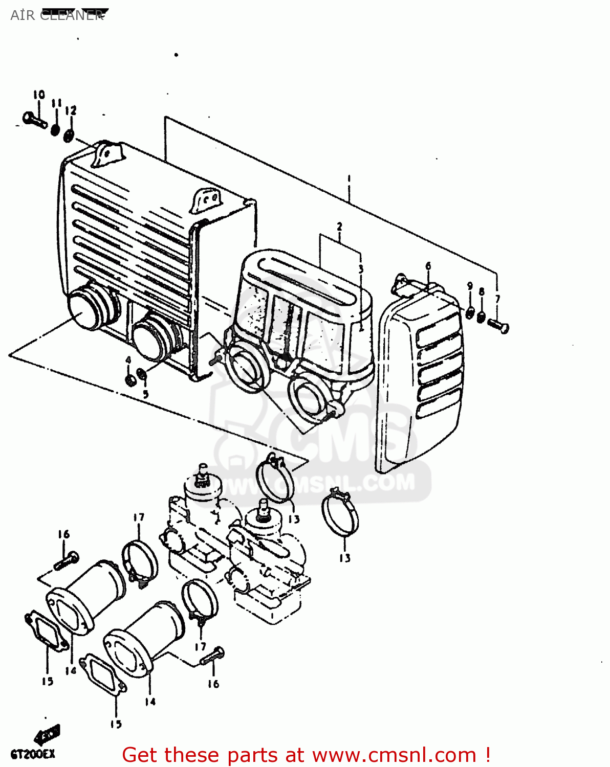 AIR CLEANER GT200E 1981 (X) (E01 E02 E06 E07 E09 E13 E21 E22 E24)