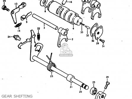 GEAR SHIFTING - GT200E 1981 (X) (E01 E02 E06 E07 E09 E13 E21 E22 E24)
