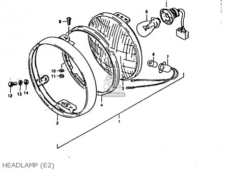 HEADLAMP (E2) - GT200E 1981 (X) (E01 E02 E06 E07 E09 E13 E21 E22 E24)
