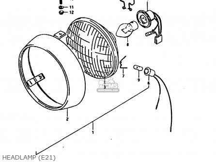 HEADLAMP (E21) - GT200E 1981 (X) (E01 E02 E06 E07 E09 E13 E21 E22 E24)