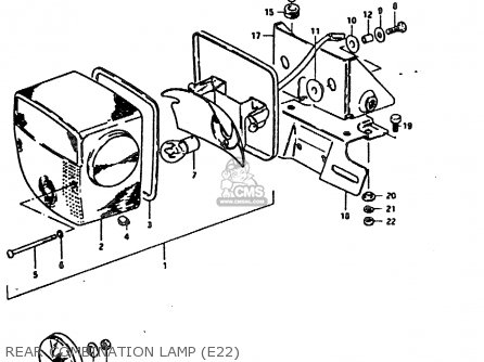 REAR COMBINATION LAMP (E22) - GT200E 1981 (X) (E01 E02 E06 E07 E09 E13 E21 E22 E24)