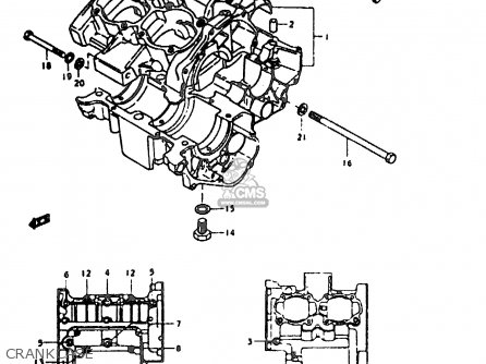 CRANKCASE - GT200E 1981 (X) (E01 E02 E06 E07 E09 E13 E21 E22 E24)