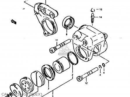 CALIPERS (GT200EX) - GT200E 1981 (X) (E01 E02 E06 E07 E09 E13 E21 E22 E24)