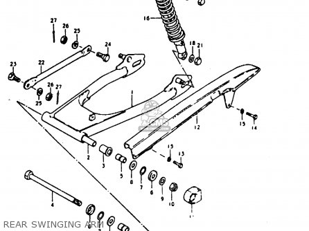 REAR SWINGING ARM - GT200E 1981 (X) (E01 E02 E06 E07 E09 E13 E21 E22 E24)