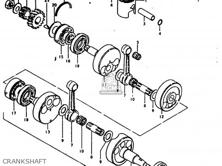 CRANKSHAFT - GT200E 1981 (X) (E01 E02 E06 E07 E09 E13 E21 E22 E24)