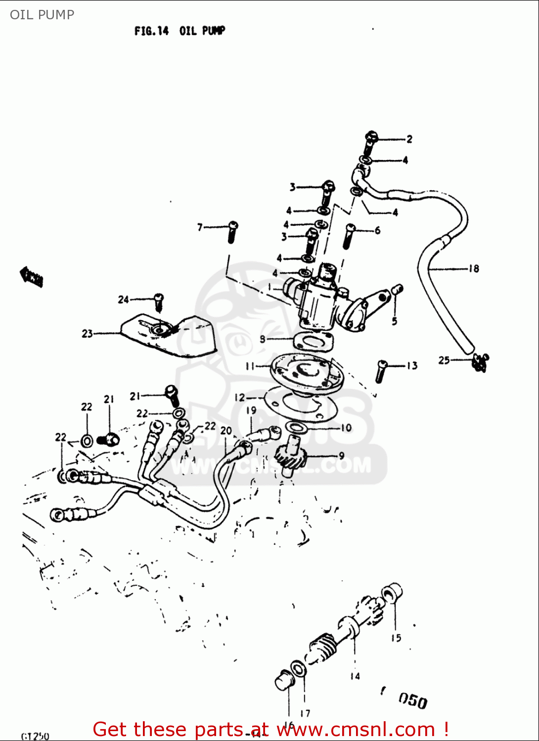OIL PUMP GT250 1973 1974 1975 1976 1977 (K) (L) (M) (A) (B) USA (E03)