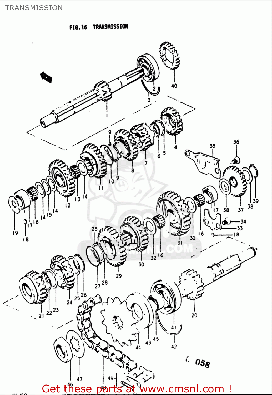 TRANSMISSION GT250 1973 1974 1975 1976 1977 (K) (L) (M) (A) (B) USA (E03)