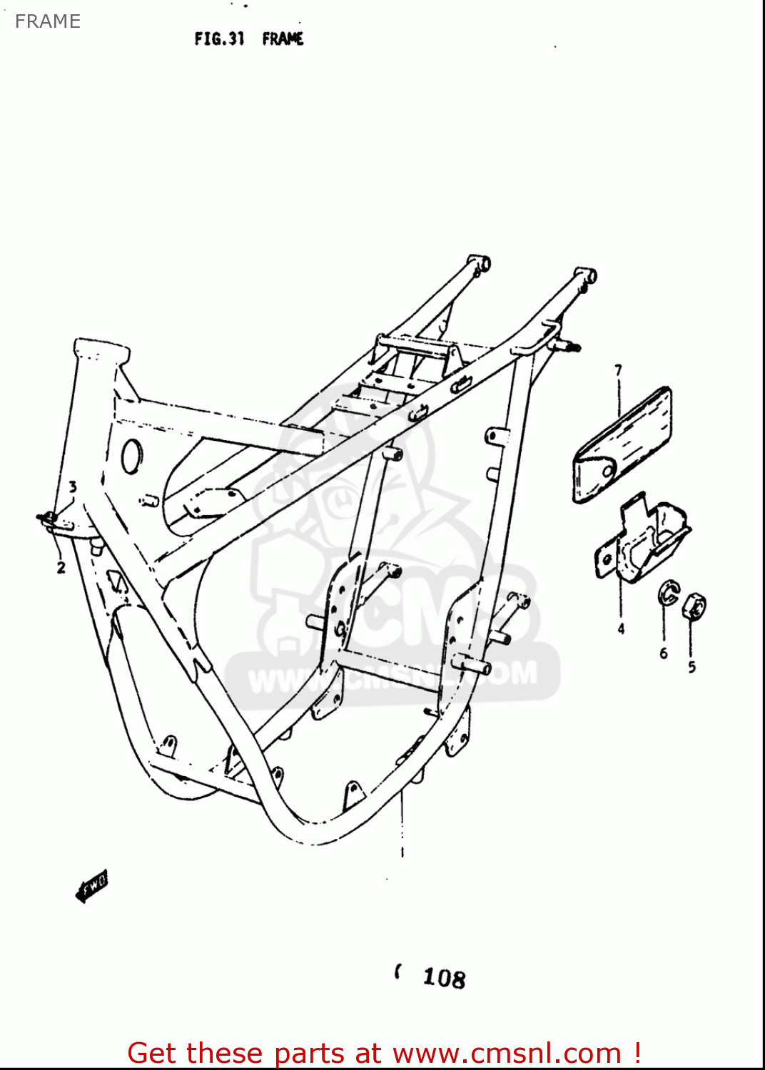 FRAME GT250 1973 1974 1975 1976 1977 (K) (L) (M) (A) (B) USA (E03)