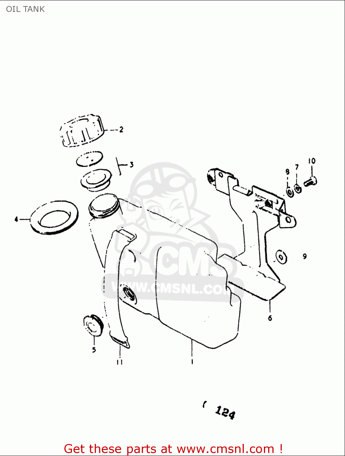 OIL TANK GT250 1973 1974 1975 1976 1977 (K) (L) (M) (A) (B) USA (E03)