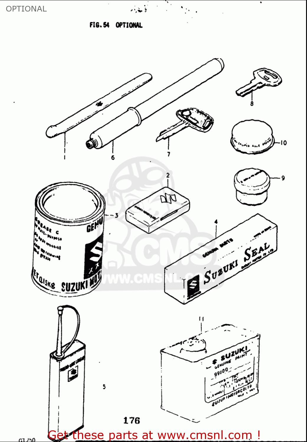 OPTIONAL GT250 1973 1974 1975 1976 1977 (K) (L) (M) (A) (B) USA (E03)