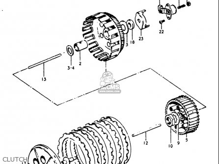 CLUTCH - GT250 1973 1974 1975 1976 1977 (K) (L) (M) (A) (B) USA (E03)