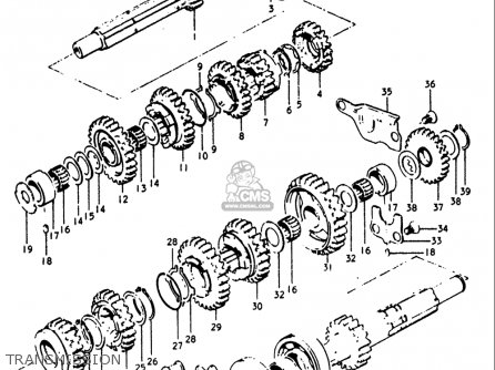 TRANSMISSION - GT250 1973 1974 1975 1976 1977 (K) (L) (M) (A) (B) USA (E03)