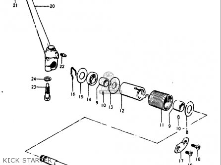 KICK STARTER - GT250 1973 1974 1975 1976 1977 (K) (L) (M) (A) (B) USA (E03)