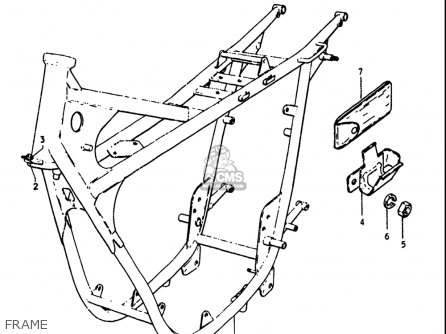FRAME - GT250 1973 1974 1975 1976 1977 (K) (L) (M) (A) (B) USA (E03)