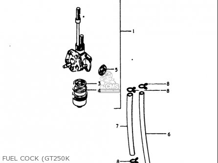 FUEL COCK (GT250K - GT250 1973 1974 1975 1976 1977 (K) (L) (M) (A) (B) USA (E03)