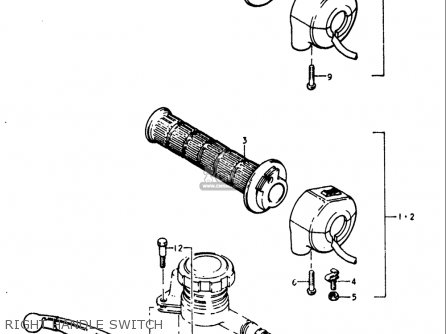 RIGHT HANDLE SWITCH - GT250 1973 1974 1975 1976 1977 (K) (L) (M) (A) (B) USA (E03)
