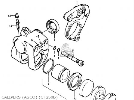 CALIPERS (ASCO) (GT250B) - GT250 1973 1974 1975 1976 1977 (K) (L) (M) (A) (B) USA (E03)