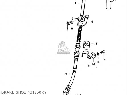 BRAKE SHOE (GT250K) - GT250 1973 1974 1975 1976 1977 (K) (L) (M) (A) (B) USA (E03)