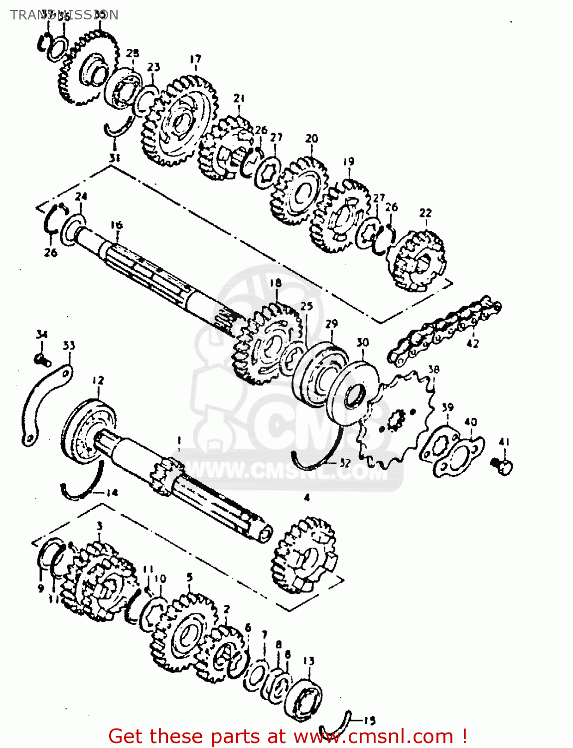 TRANSMISSION GT250 1979 (N) (E01 E02 E04 E06 E22 E24 E30 E4?)